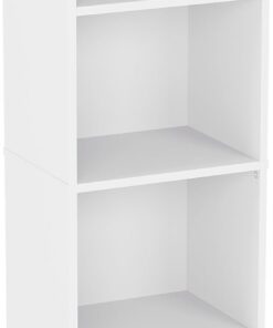 Vida Designs Estantería Oxford de 4 Niveles, de Madera, Color Blanco, para Oficina, Sala de Estar
