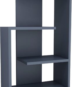 WELL HOME MOBILIARIO & DECORACIÓN Librería,100% Tablero de aglomerado rechapado en melamina, Color Antracita