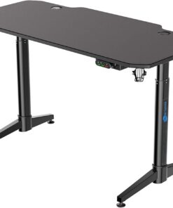 SIMPLETEK - Escritorio para Gaming Motorizado XL | Soporte para auriculares y cable Management Alfombrilla incluida