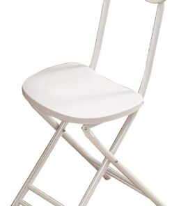 Taburete de bar plegable con respaldo y reposapiés, silla plegable para interiores con asiento acolchado, diseño duradero y elegante para adultos
