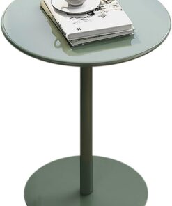 Mesa de Bar Redonda, Mesa Alta de Pub bistró, mesas Altas para Cocina y Comedor con Base de Metal Resistente, Mesa de Centro pequeña, Mesa Auxiliar para sofá (tamaño: 40 x 40 x 50 cm)