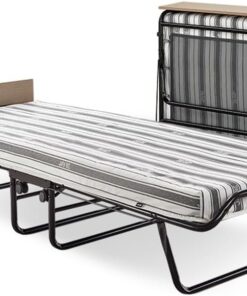 JAY-BE Nuevo Flujo de Aire Cama Plegable con colchón Supremo y automático Patas Plegables, Negro, Single