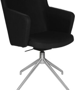 TOPSTAR SFH 1.0 - Silla de Comedor con reposabrazos, Altura Regulable, tapizado en Tela, Color Negro