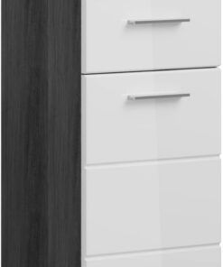 xonox.home Badezimmer Scout X06B2701 - Cómoda (37 x 88 x 31 cm), Color Blanco Brillante
