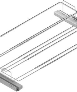 Zapatero extraíble y Extensible para Armario con embellecedor para Ocultar Las guías, Ancho 640-1000 mm, Acero Cromo