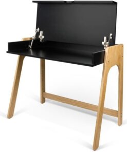 Symbiosis Aura Schreibtisch Escritorio, Roble y Negro, 0