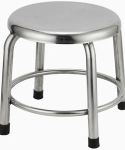 Taburetes de bar sin respaldo de acero inoxidable, taburetes redondos multifuncionales para interiores, para comedor, mostrador y tiendas, diseño industrial de metal