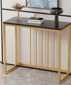 Genérico Mesas Consola, Escritorio de Pasillo con Almacenamiento, Mesa Auxiliar Estrecha para Pasillo, Mesa Consola Moderna de 100 cm, Mesa Auxiliar Estrecha con Tapa de Madera para Sala de Estar, en