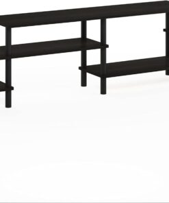Furinno BESI Mueble De TV Industrial Montaje Sin Herramientas Consola para TV De hasta 46 Pulgadas para Sala De Estar Y Dormitorio Roble Oscuro