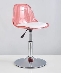 Taburetes de bar giratorios ajustables, sillas sin brazos de acrílico transparente con reposapiés para cocina, isla y pub