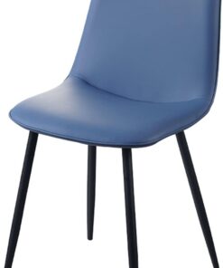 Nórdico Silla del Comedor con Patas de Metal, Moderno Simple Cuero de la PU Taburete con Respaldo, Restaurante/cafetería/computadora/Desván/Taburetes de Bar/Oficina Silla Lateral