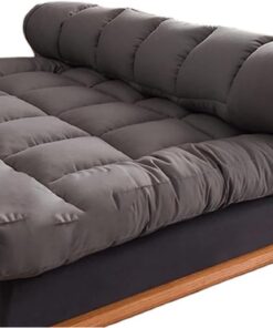 Colchones De Suelo De Futón Plegable Enrollable Colchón De Futón Grueso Japonés Antideslizante Y Transpirable Dormitorio O De Casa,Gris,90 * 200cm