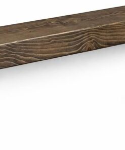 MKGT Estante de radiador sin taladro, estante flotante de madera maciza para pasillo y sala de estar, hecho a mano en el Reino Unido, estante superior de cubierta de radiador con soportes (nogal, 80