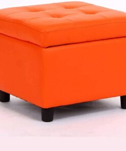 Taburete tapizado para pies, Taburete pequeño de Cuero Taburete Minimalista Moderno, sofá Multifuncional Taburete para pies con Almacenamiento Banco de Zapatos Taburete con almacen