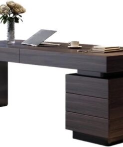 Mesa ordenador Escritorio de lujo ligero minimalista for el hogar, estudio, dormitorio, escritorio de madera ahumada, mesa for pc, escritorio de oficina Simple de alta gama Escritorio gaming(140x70x75