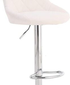 Taburete de Bar Giratorio, Silla de Cocina Ajustables de Cuero de PU Silla de Comedor de Altura de Mostrador con Respaldo Cómodo, Silla de Bar Ergonómica para Cocina Bistro