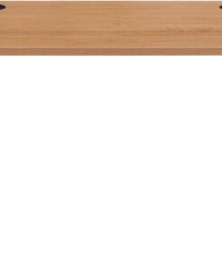 Amazon Basics Escritorio para Oficina en Casa, para Juegos, para Ordenador con Control de Cables, Tablero Grueso de 25mm, Moderno y Sencillo de Montar, Marco Negro, Roble, 120 x 60 x 73,6cm