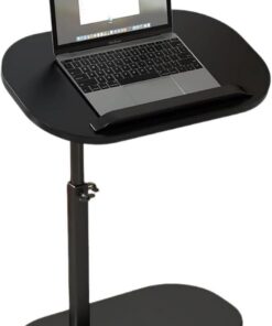 Mesa auxiliar de madera pequeña, mesa de centro para sofá: forma C, altura ajustable, sofá mesa de café móvil, mesa de café pequeña, mesa lateral para ordenador portátil, soporte para sala de