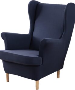 XINGYUEXUAN 2 Fundas elásticas para Silla con Brazos de Color sólido, con Base elástica, para salón, Dormitorio, Color Azul Marino