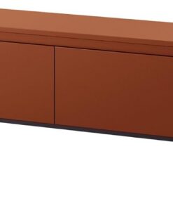 Selsey BEMMI - Mueble TV - 150 cm - Rojo Ladrillo - Patas metalicas