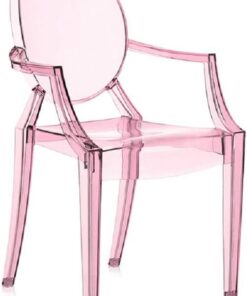 Kartell Lou Ghost - Silla Rosa, 39 x 37 x 63 cm, Embalaje de 1