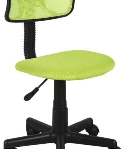 BAKAJI Silla giratoria de Escritorio Regulable en Altura, sillón con Ruedas, Oficina, Dormitorio, Respaldo ergonómico de Malla Transpirable, Asiento Acolchado (Verde)