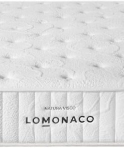 Colchón Natura Visco de LOMONACO 90 x 190 cm | Núcleo HR de Alta Firmeza | Capa Viscoelástica Adaptable | Tejido Transpirable y Fibra Termorreguladora | Altura 25 cm