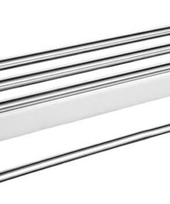 Ibergrif Plinto, Wall Toallero Múltiple Cuadrado, Estantes de Latón, Repisa de Baño, Plata