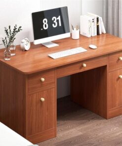 Genérico Escritorio de Oficina con cajones, Escritorio de computadora Moderno, Escritorio Ejecutivo, Mesa de PC con Almacenamiento, para Espacios pequeños (100 x 40 x 72 cm, B)