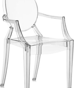 Kartell Lou Ghost - Silla Policarbonato, Cristal, 37 x 63 x 39 cm, Embalaje de 1