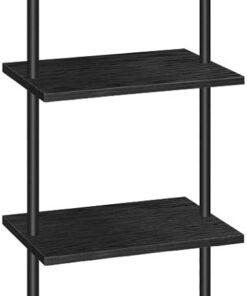 HOOBRO Estantería de Madera de 6 Niveles para Pared, Estantería Estrecha para Libros, Estante de Exhibición, Estante de Almacenamiento, para Sala de Estar, Estudio, Negro EBB651CJ01