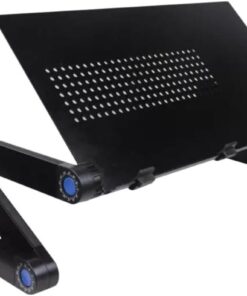 STOBAZA Mesa Plegable Escritorio de Estudio Metálico Diseño Ergonómico para Portátil de Cama y Disipación de Calor Portátil y Ligero para Trabajo y Descanso