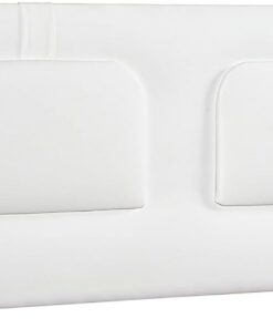 Cabecero Tapizado - Cama de 120, 135, 140 - Anclajes para Pared - Fabricado con Polipiel - Blanco - Interior Fibra Repreve Alta Densidad - Modelo Velvet 145x50 cm - Dormium