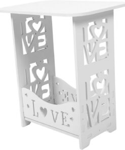 Mesa Auxiliar de Madera de Color Claro Pequeña para Dormitorio y Sala, Mesita de Noche Compacta Multifuncional para Espacios Reducidos, Tocador Moderno de Tamaño Pequeño, Adecuado