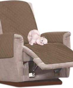 Ghopy Funda de Sillón Relax Reclinable Impermeable Funda Cubre Sofá Universal Funda para Sillón de 1 Plaza Antimanchas y Antiarañazos (Marrón)