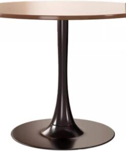 Leomix Mesa de Comedor Redonda Tulip, Mesa de Comedor para 2-4 Personas, Mesa de Comedor con Base de Metal, Mesa Auxiliar Moderna, Mesa de Centro Informal, para el hogar, apartamento,100cm