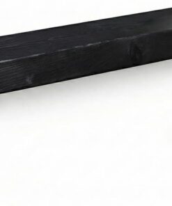 MKGT Estante de radiador sin taladro, estante flotante de madera maciza para pasillo y sala de estar, hecho a mano en el Reino Unido, estante superior de cubierta de radiador con soportes (negro, 100