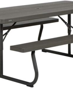 LIFETIME 60112 - Mesa con bancos plegable ultrarresistente 183x76x74 cm UV100 marrón