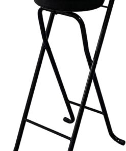 Taburete de bar plegable, silla alta portátil con cómodo asiento acolchado, diseño plegable para encimera de cocina y zonas de desayuno