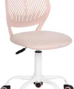 FurnitureR Silla de Escritorio, Moderno diseño Ajustable, para Ordenador, giratoria, sin reposabrazos, para habitación de los niños, Trabajo en casa, Oficina, Morandi, Rosa