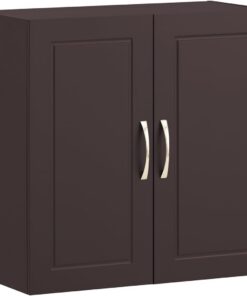 SoBuy Mueble de Baño para Colgar Armario de Pared con Estantes Ajustables Armario Suspendido Impermeable para Baño, Cocina o Lavadero Marrón 60 x 30 x 60 cm FRG231-BR