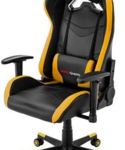 Mars Gaming MGC3BY Silla Profesional, Regulable, Cojín Lumbar y Cervical, Amarillo, XX-Large