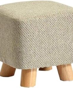 Bancos de Almacenamiento Taburetes para pies Banco de Zapatos de Madera Maciza Sofá Cuadrado Taburete Taburete de Descanso Taburete de Tela Taburete de Mesa de Centro para el hogar