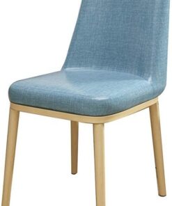 Sillas de Comedor Patas de Metal Sillas de Sala de Estar, Contador Lounge Ocio Americano Café Retro Salón Sillas Moderno Diseño Comedor Cocina Cocina,Azul 1,B
