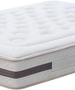 KUO Dream Bio Natur - Colchón, Acolchado Natural de algodón y Tejido Bamboo, Refuerzo Lumbar de Latex, 105 x 190 cm