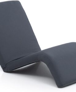 Hanah Home Moderna Silla Columpio de jardín, Color Antracita, Estructura de Metal 100% y Funda Impermeable, Respaldo Ajustable en 14 Posiciones, Longitud de 145 cm
