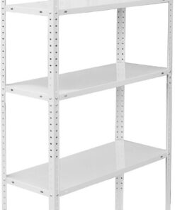 Relaxdays Estantería de Carga en Acero, 5 Niveles, HBT: 150x75x30 cm, 200 kg, Blanco