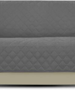 PETCUTE Lujo Cubre Sofa Fundas de Sofa para Perros Protector de sofá Dos plazas Gris