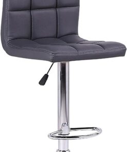 Taburetes de Bar con Isla de Cocina con Cojín Suave, Taburete de Bar Giratorio Ajustable con Altura Cargas de hasta 300 Libras, Silla de Bar De Cuero PU con Reposapiés