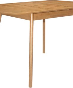 Hallowood Furniture Mesa de comedor extensible Aston Butterfly para 6 personas, mesa de cocina en acabado de roble claro, unidad de comedor de madera, salón, cafetería y restaurante
